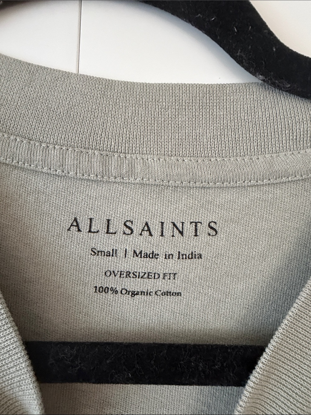 All Saints Sage Green Short-Sleeve Logo T-Shirt - Picture 2 of 3